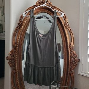 Mossimo OD Green Peplum Tank Top